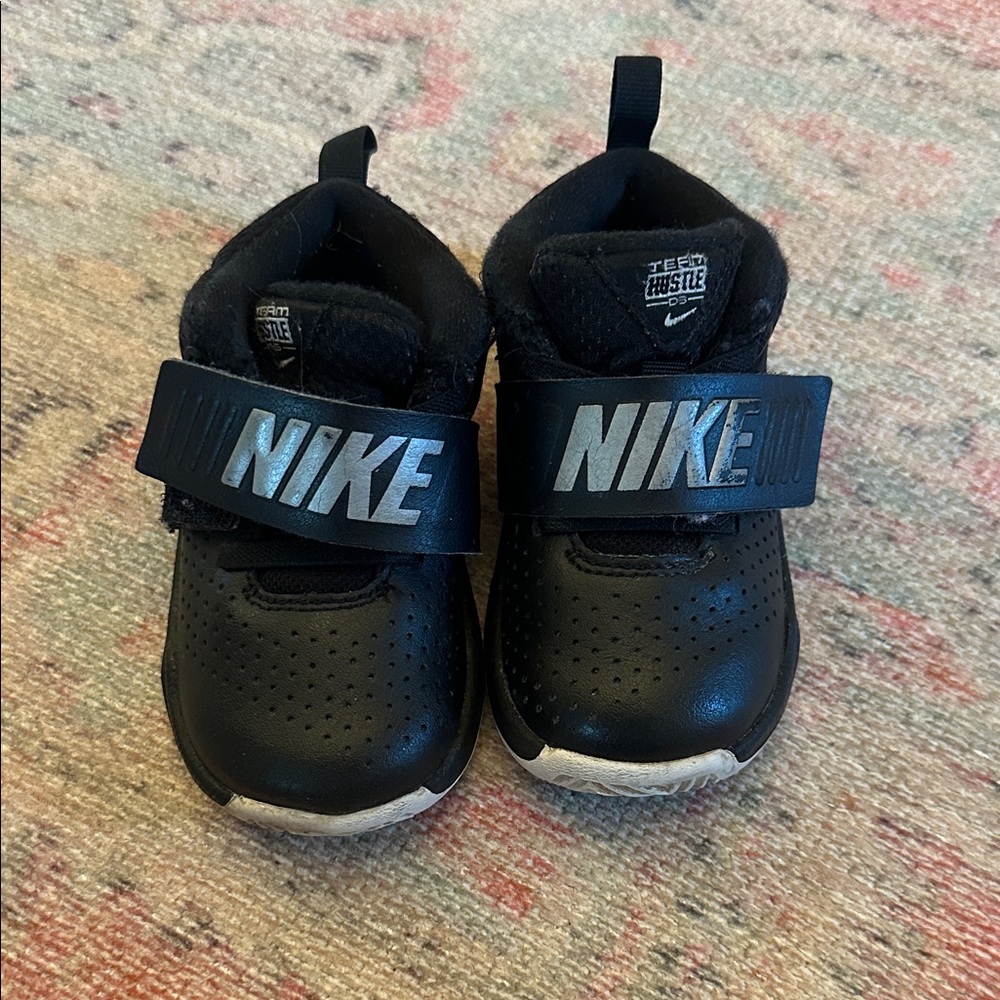 Nike Kids Black Sneakers with Velcro Closures